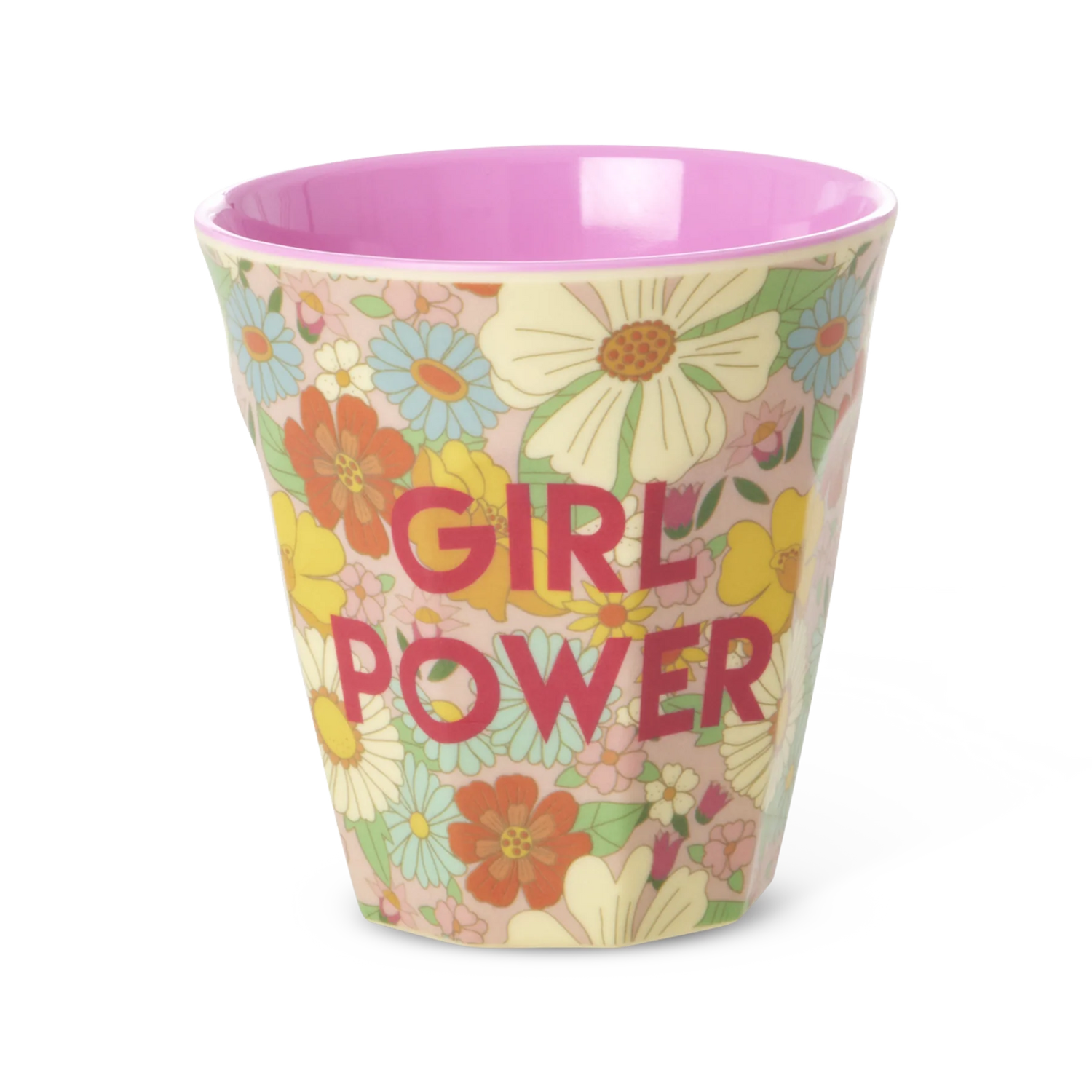 Rice - Melamin Becher "Girl Power" Blumen 250ml