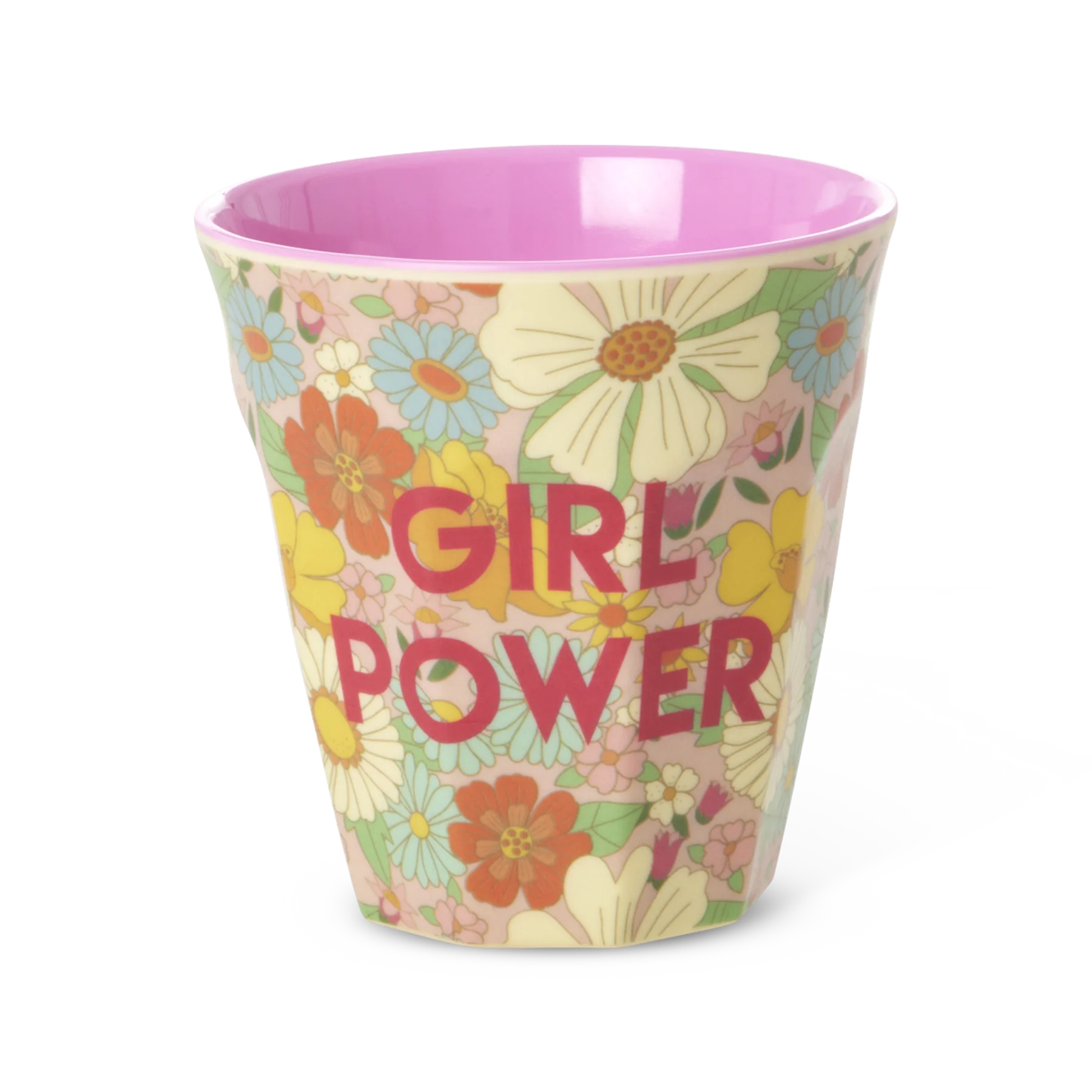 Rice - Melamin Becher "Girl Power" Blumen 250ml