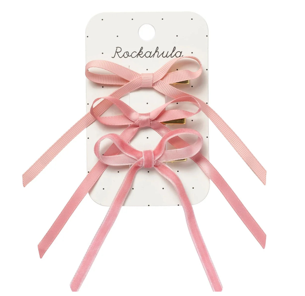 Rockahula - Kinder Haarspangen Schleifen rosa