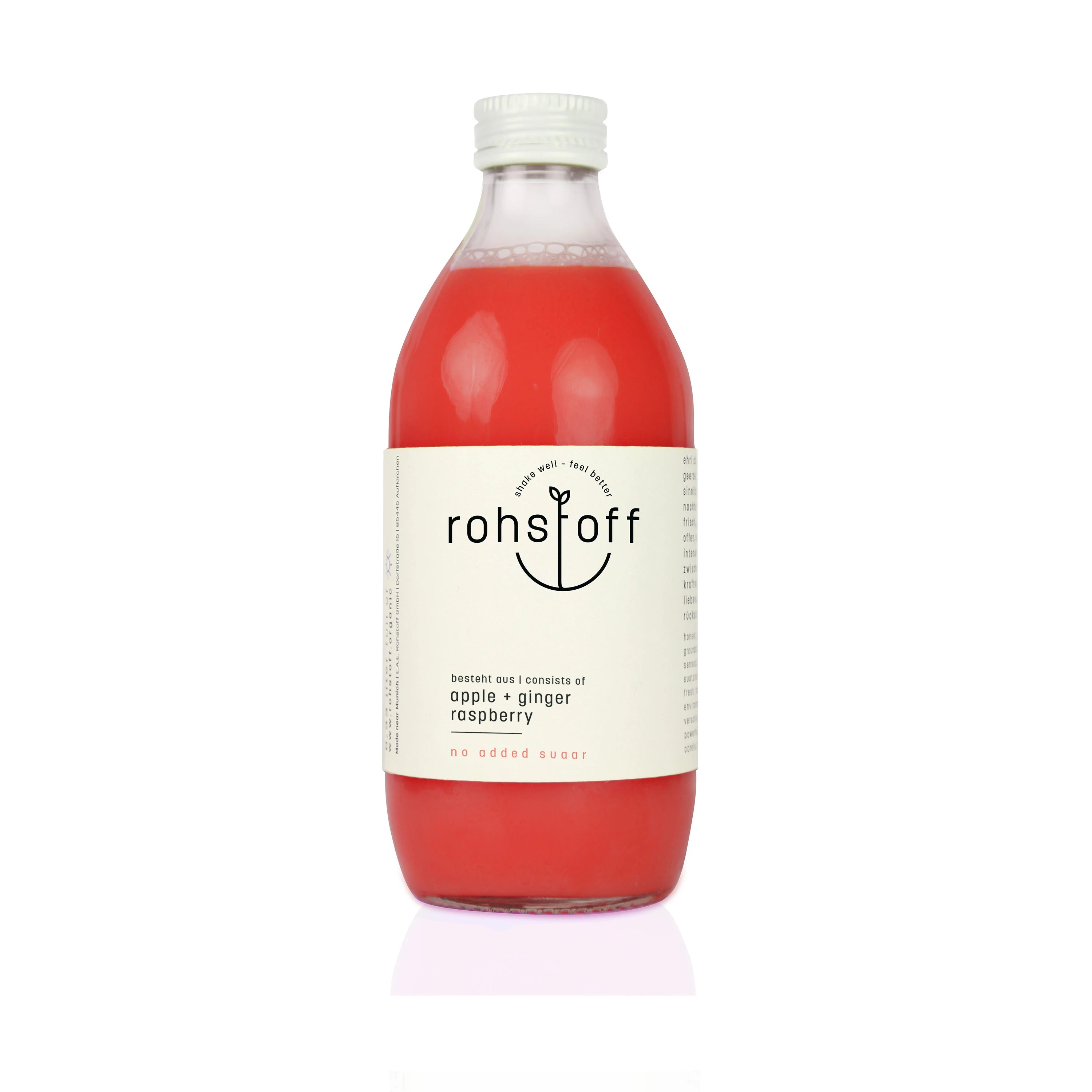 Rohstoff - Apfel + Ingwer + Himbeere Shot