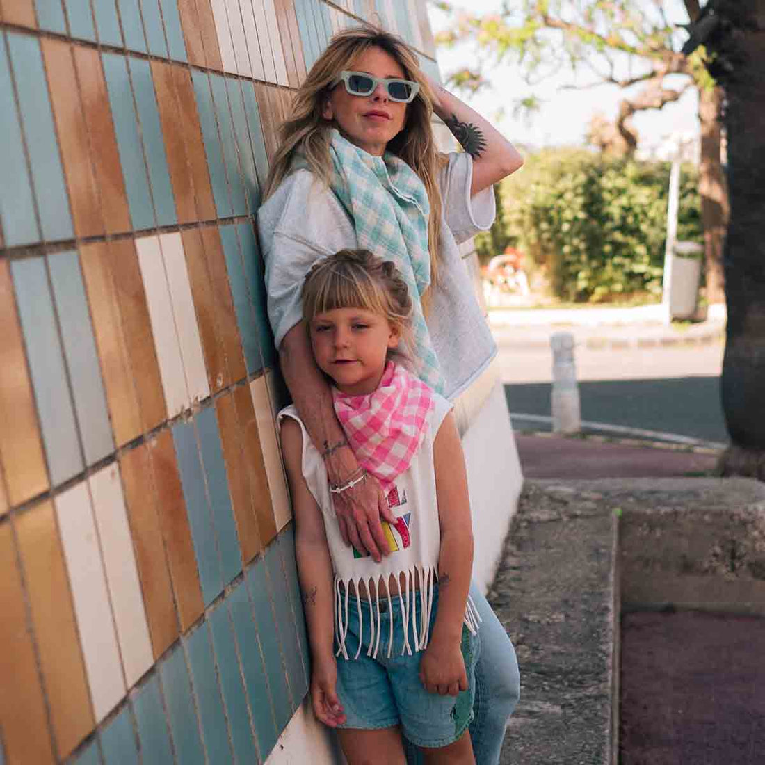 Rose in April - Swaddle karo pink MINI & ME