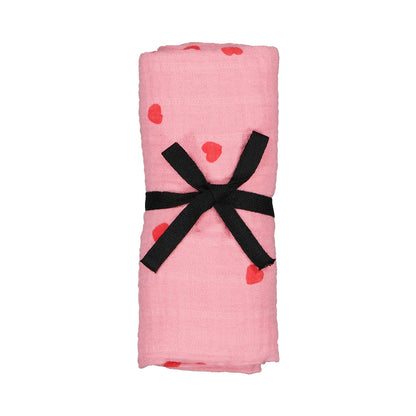 Rose in April - Swaddle Herzen rosa MINI &amp; ME