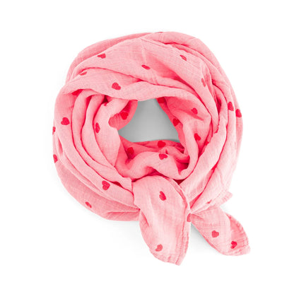 Rose in April - Swaddle Herzen rosa MINI &amp; ME