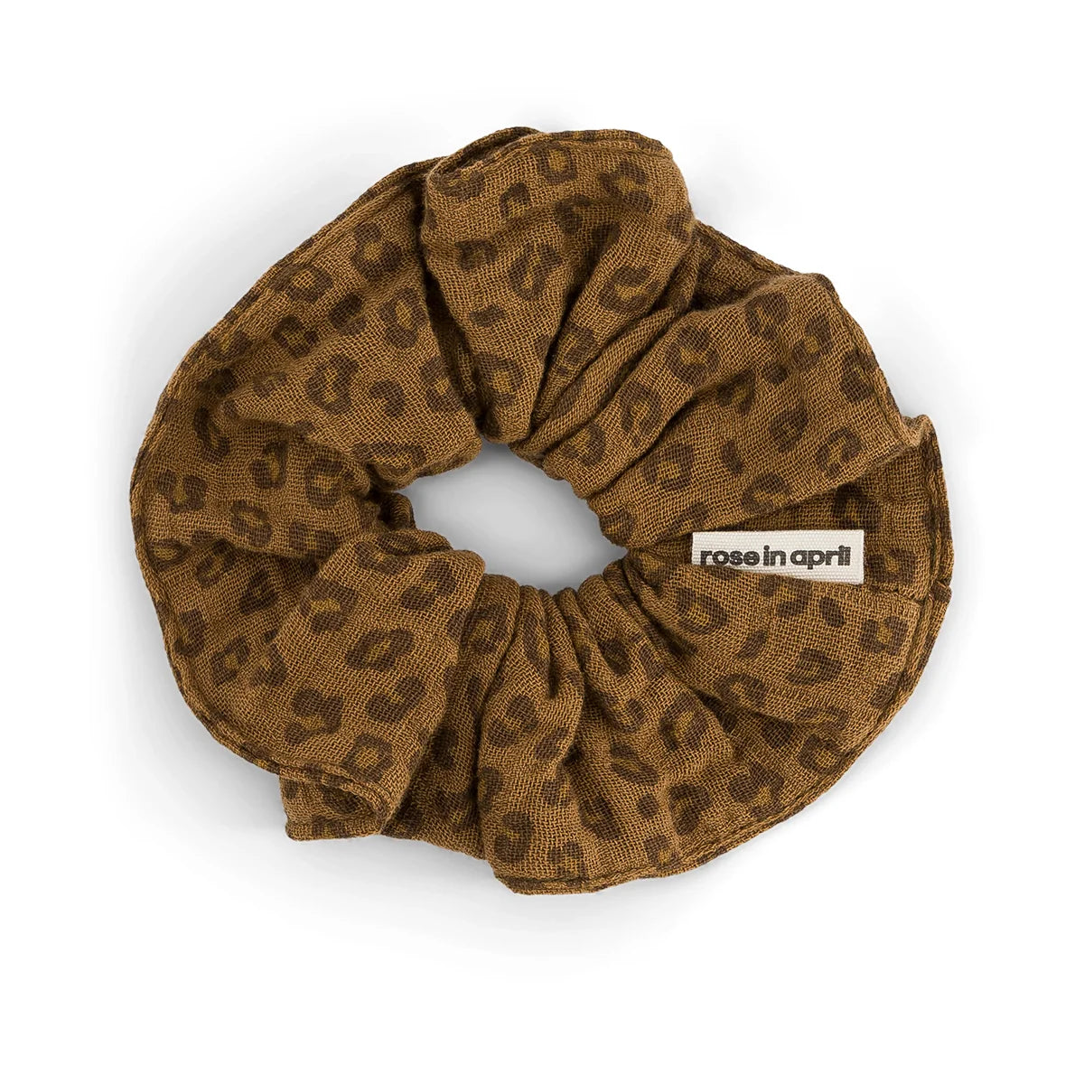 Rose in April - Scrunchie Leoprint Baumwolle braun