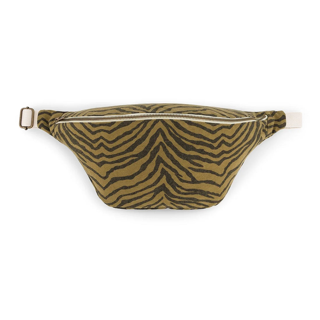 Rose in April - Umhängetasche Baumwolle Zebraprint olive/schwarz