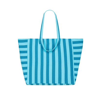 Rose in April - Tote Bag Elisa Streifen blau/türkis