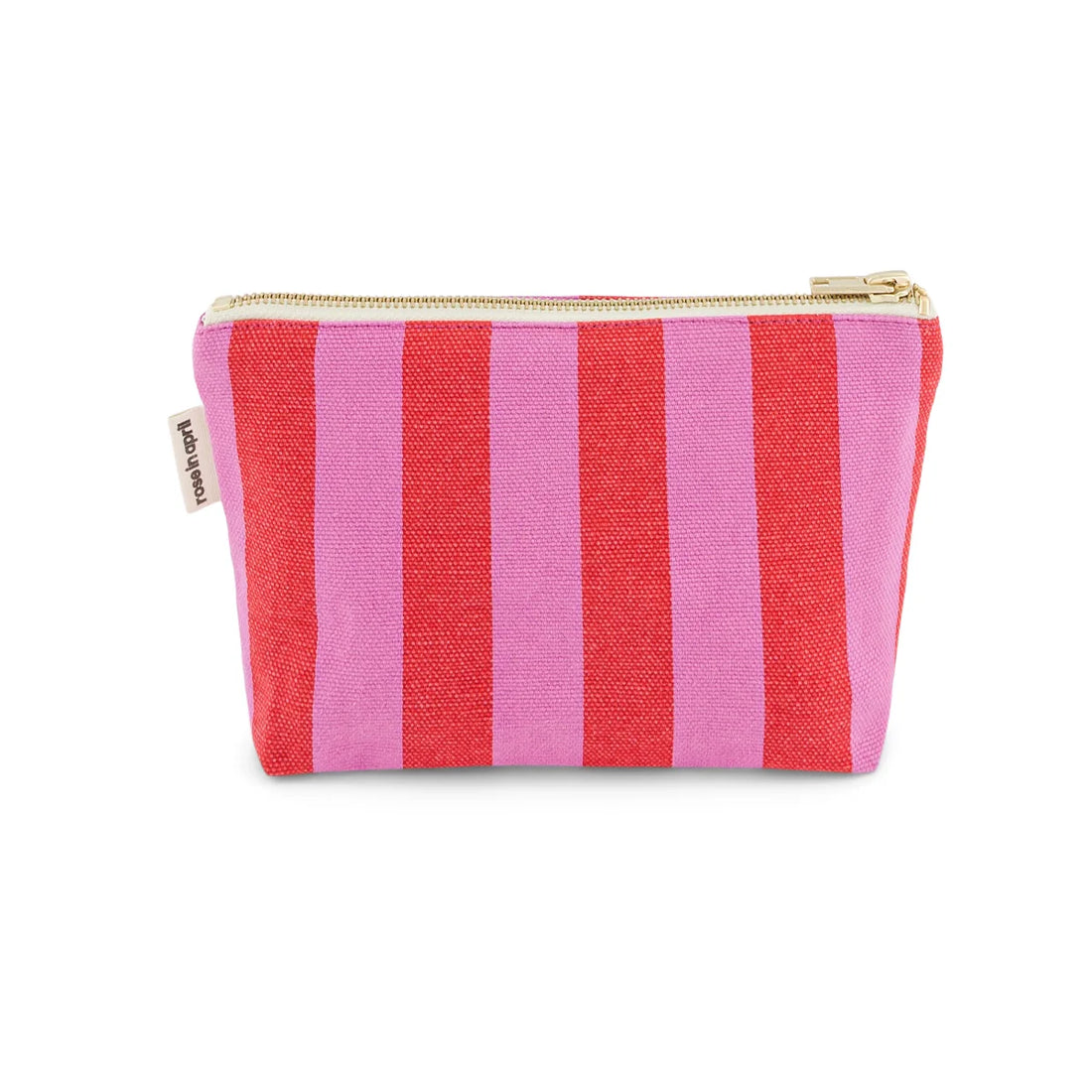 Rose in April - Kulturbeutel Sofia gestreift rosa/rot