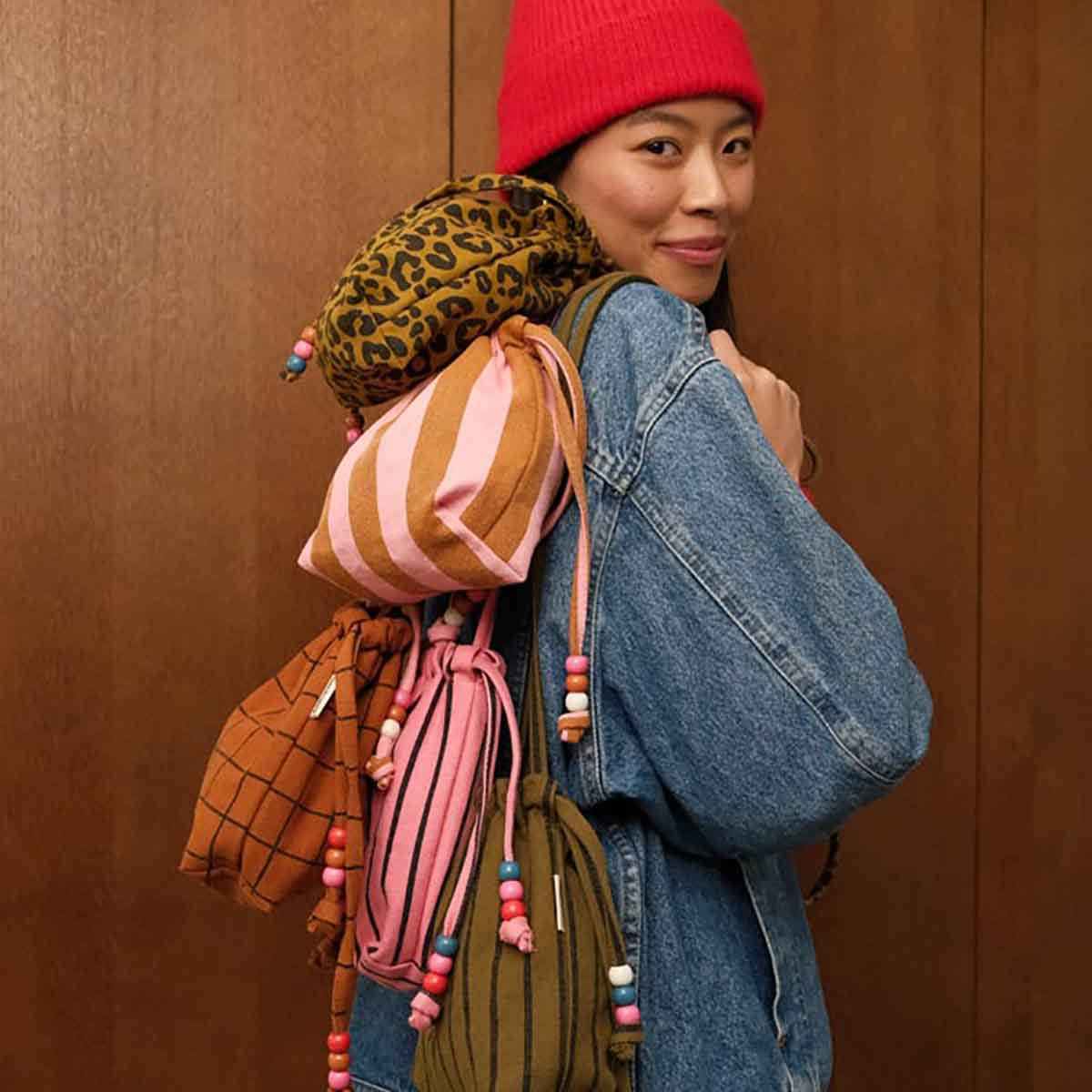 Rose in April - Beutel Billie klein rot rosa