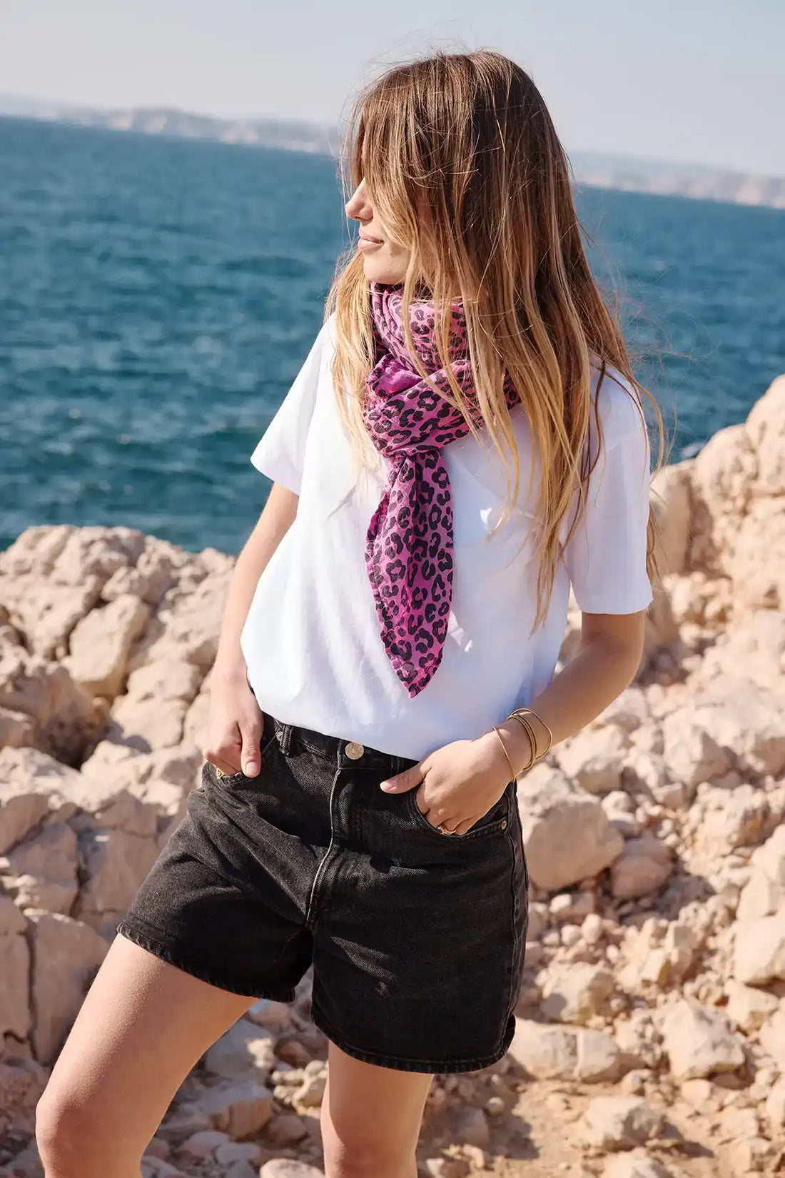 Rose in April - Swaddle leo pink/ schwarz MINI & ME