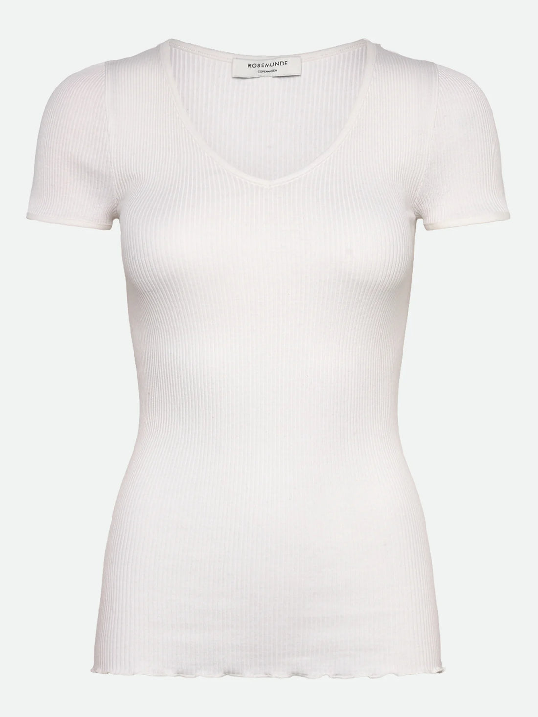 Rosemunde - T-Shirt aus Seide und Baumwolle weis