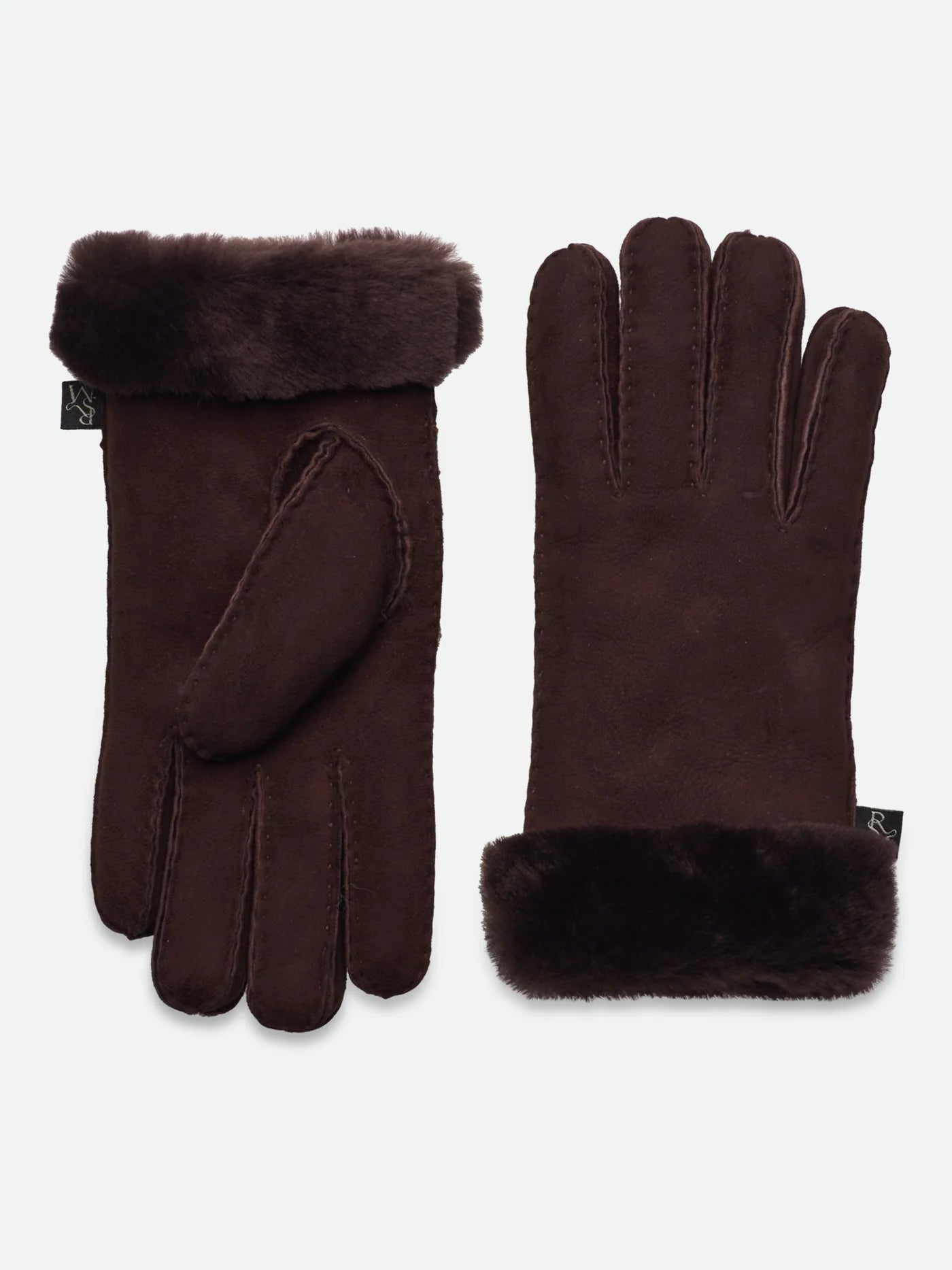 Rosemunde - Lammfell Handschuhe dunkelbraun