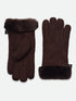 Rosemunde - Lammfell Handschuhe dunkelbraun