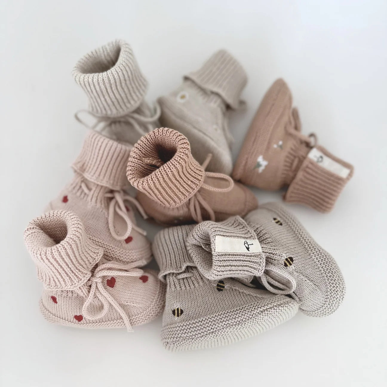 Saga Copenhagen - Baby Schuhe Bio-Baumwolle Rosa Herzen