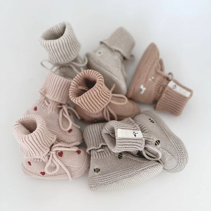 Saga Copenhagen - Baby Schuhe Bio-Baumwolle Rosa Herzen