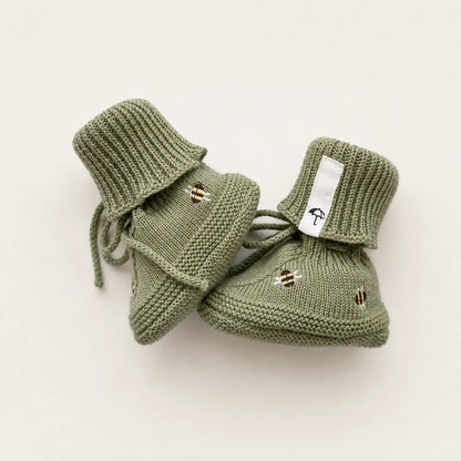 Saga Copenhagen - Baby Schuhe Baumwolle (Bio) grün Biene