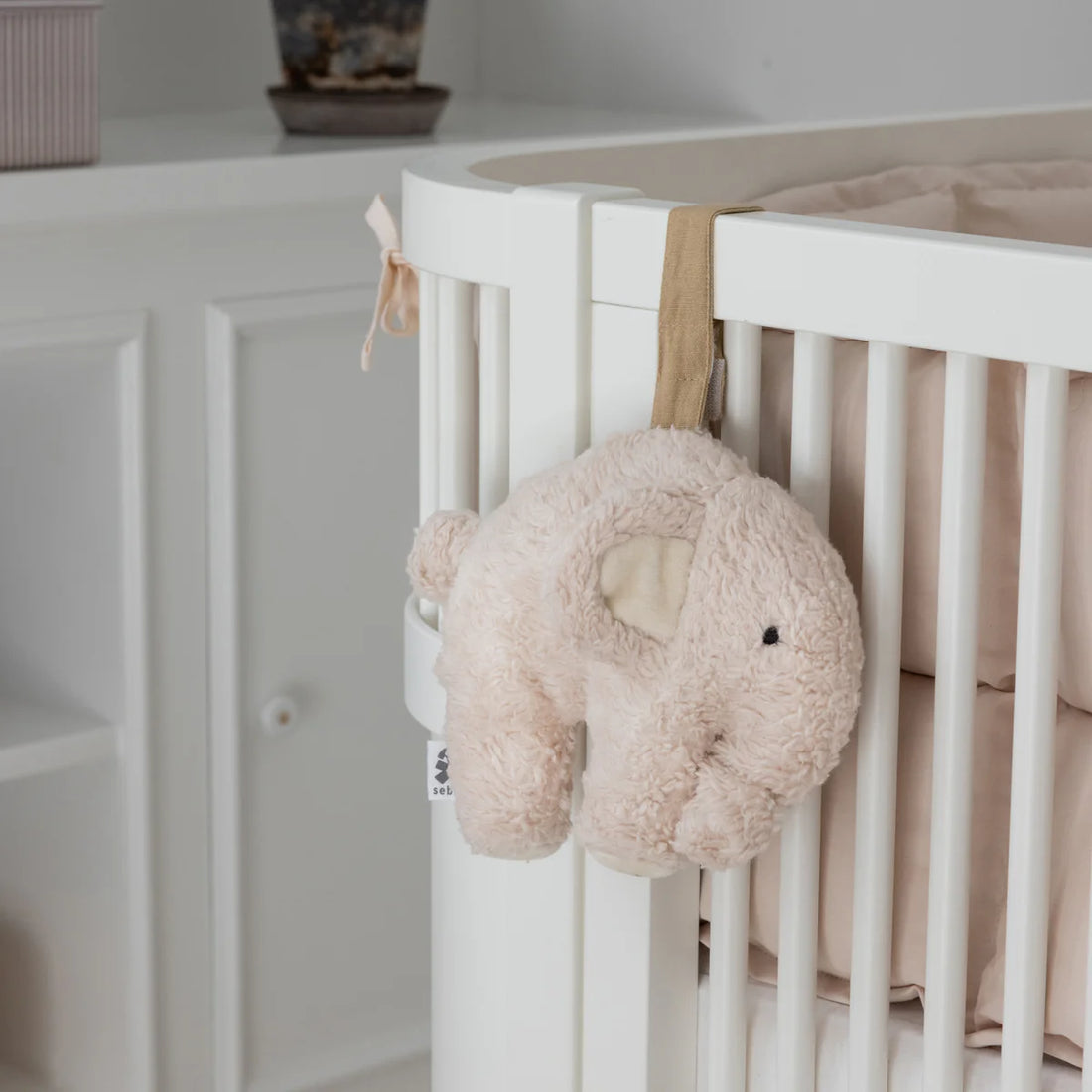 Sebra - Spieluhr Elefant rosa Baumwolle (Bio)