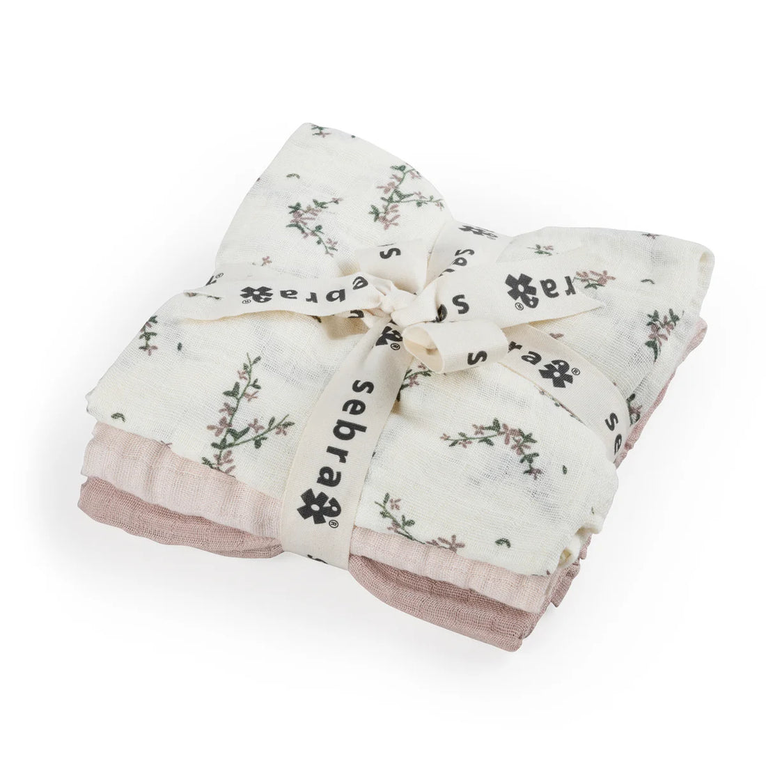 Sebra - Swaddle 3er Set Musselin Blumen