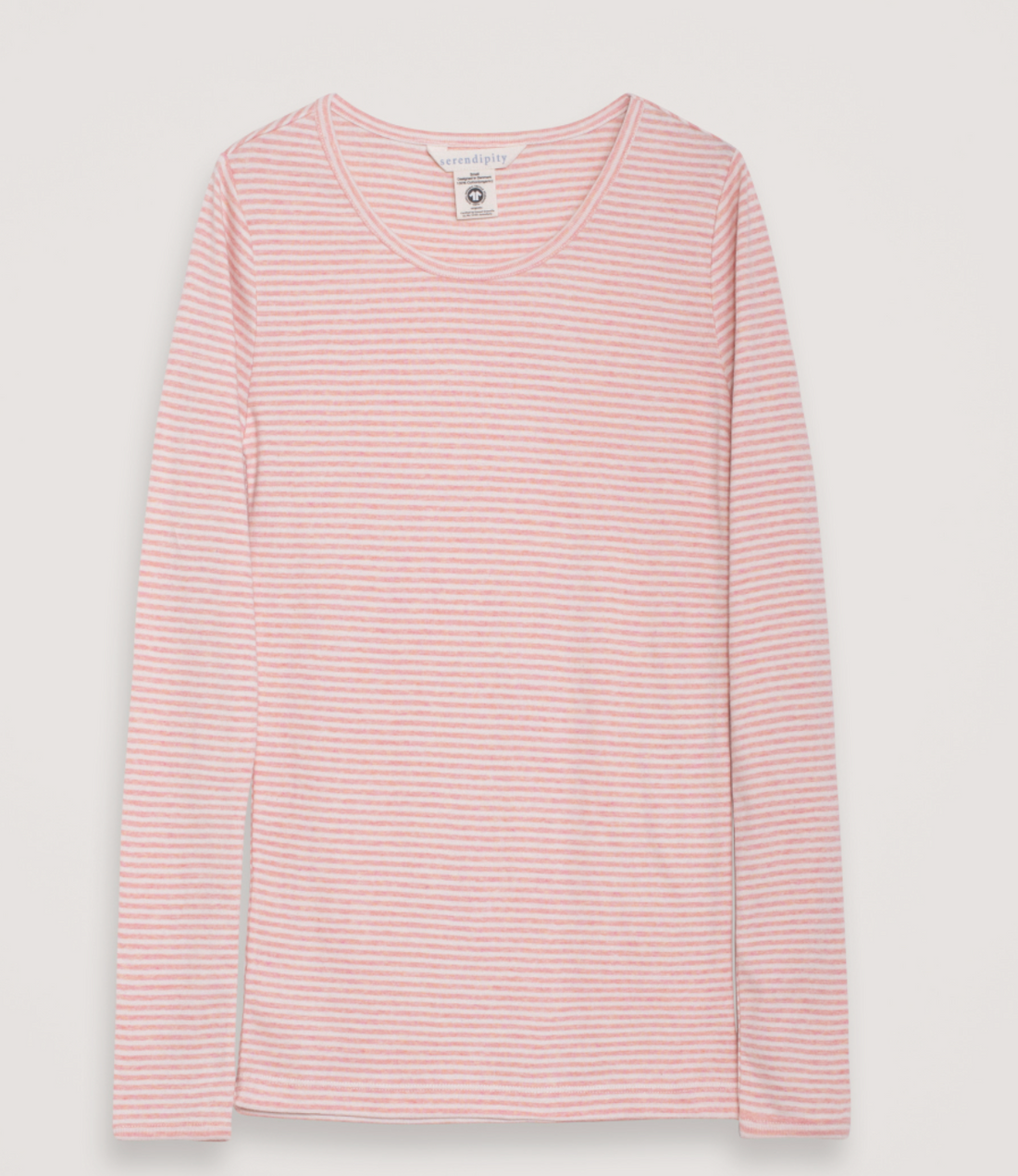 Serendipity-langarm-rosa-getsreift