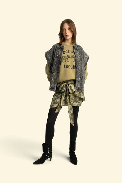Sisters Department - Sweatshirt mit Print "Double Trouble"