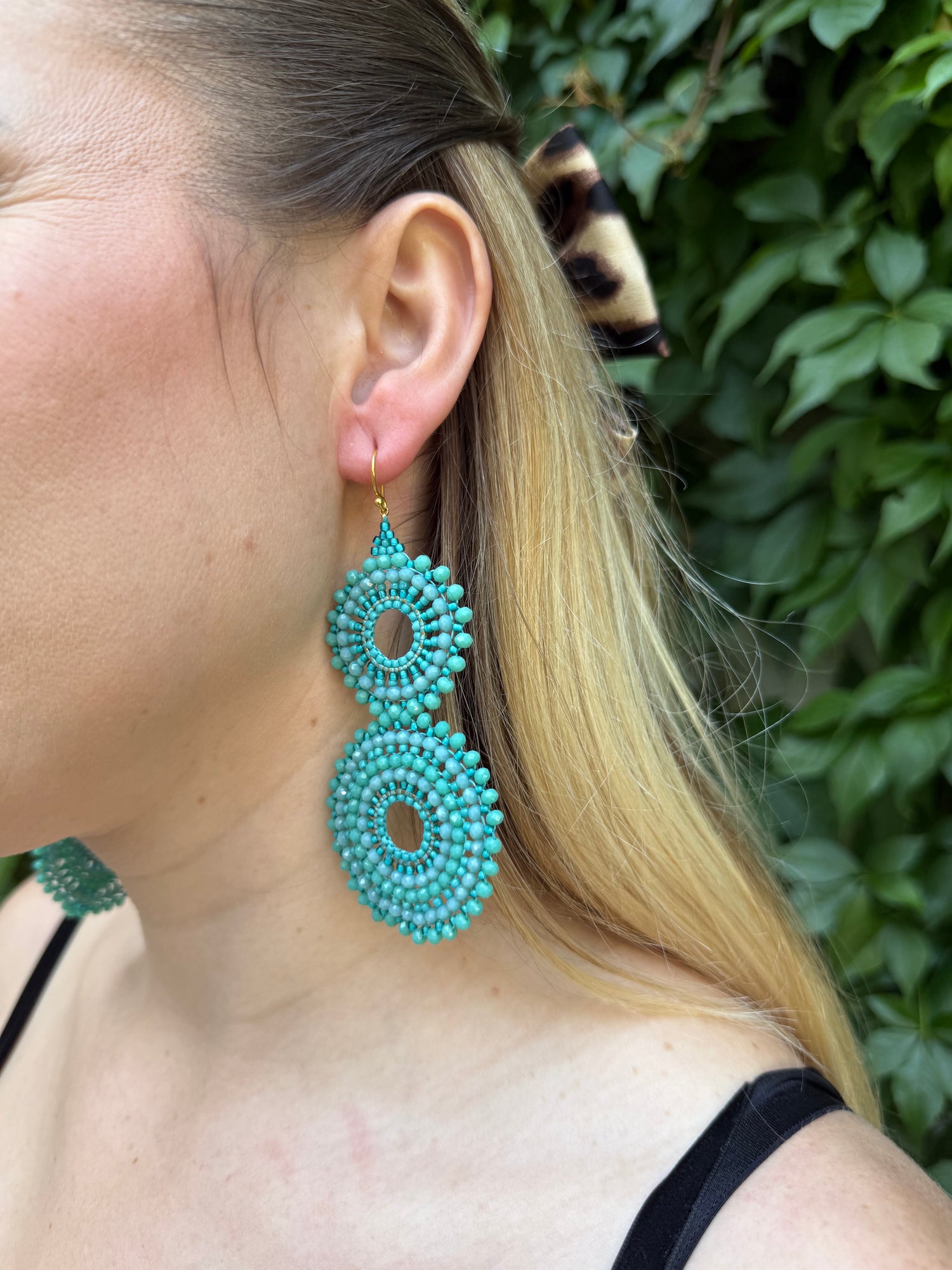 Sisterschmuck-türkis-zweiringe-ohrringe