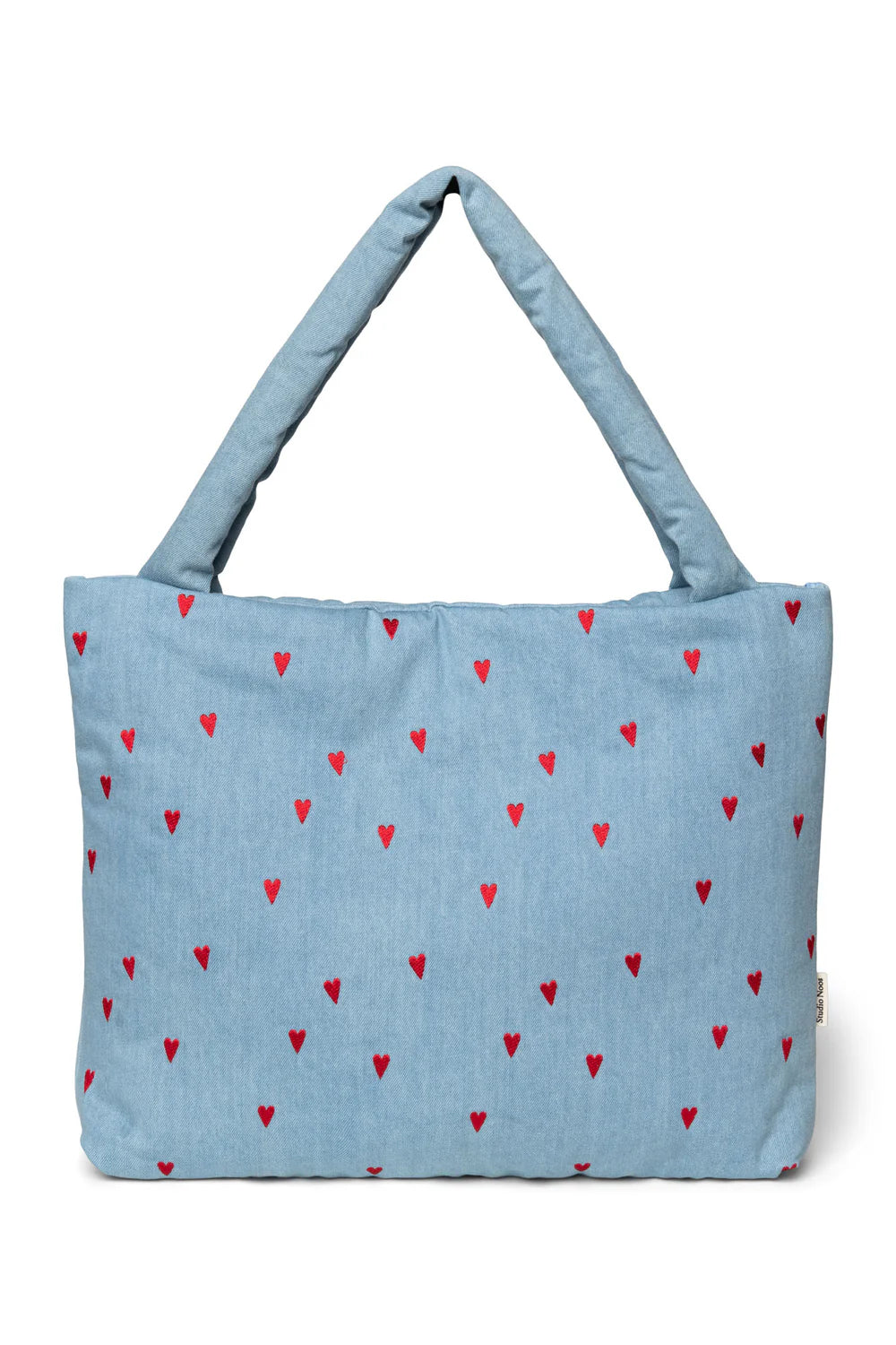 Studio Noos - Mom Shoppertasche Jeans mit roten Herzen