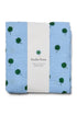 Studio Noos - Babyswaddle 70cm aus Baumwolle (bio) hellblau Kleeblatt