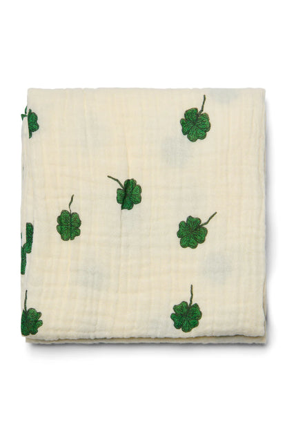 Studio Noos - Babyswaddle 70cm aus Baumwolle (bio) natur Kleeblatt