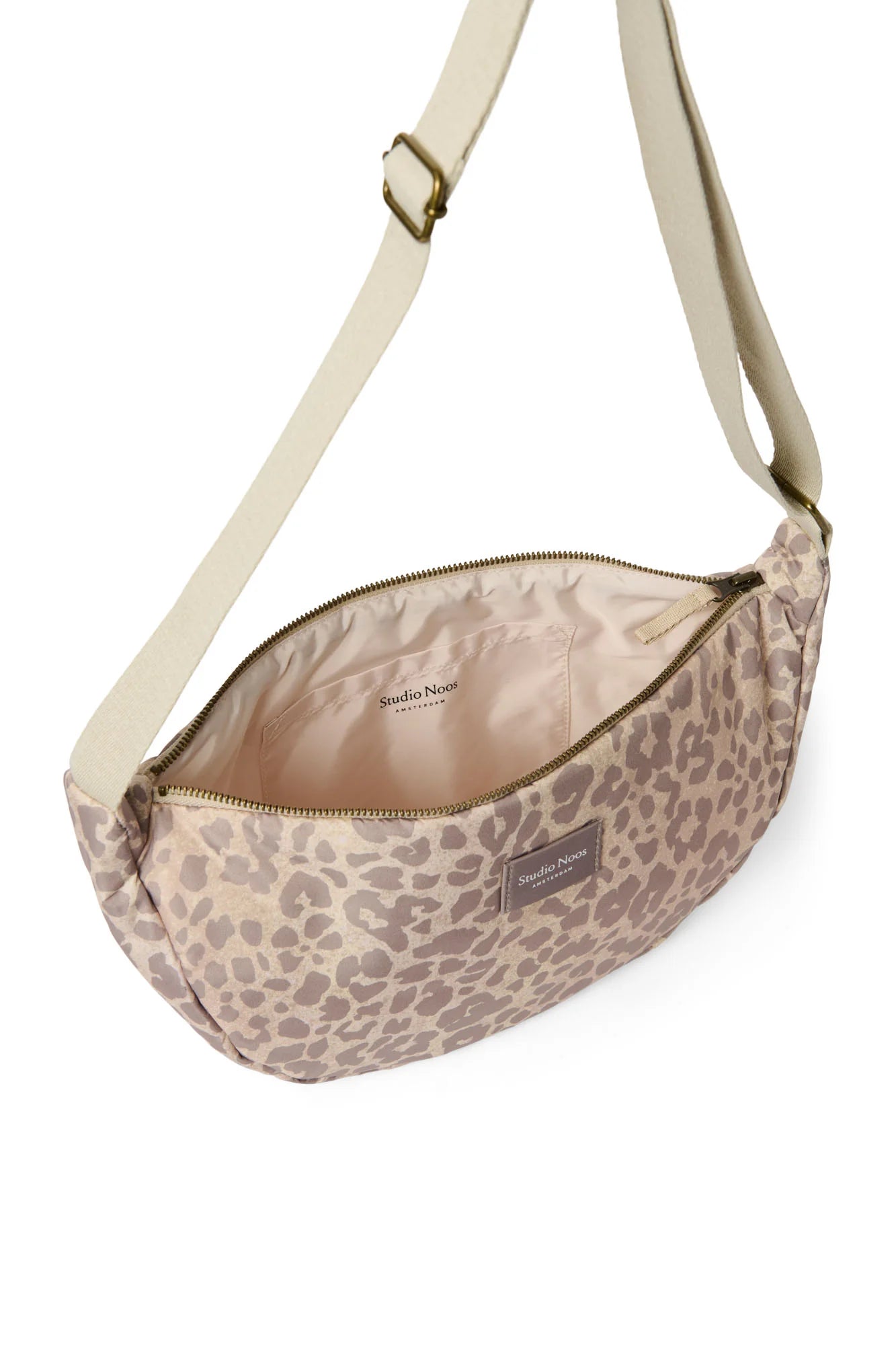 Studio Noos - Damen Puffer Gürteltasche Beige Leopard MINI &amp; ME