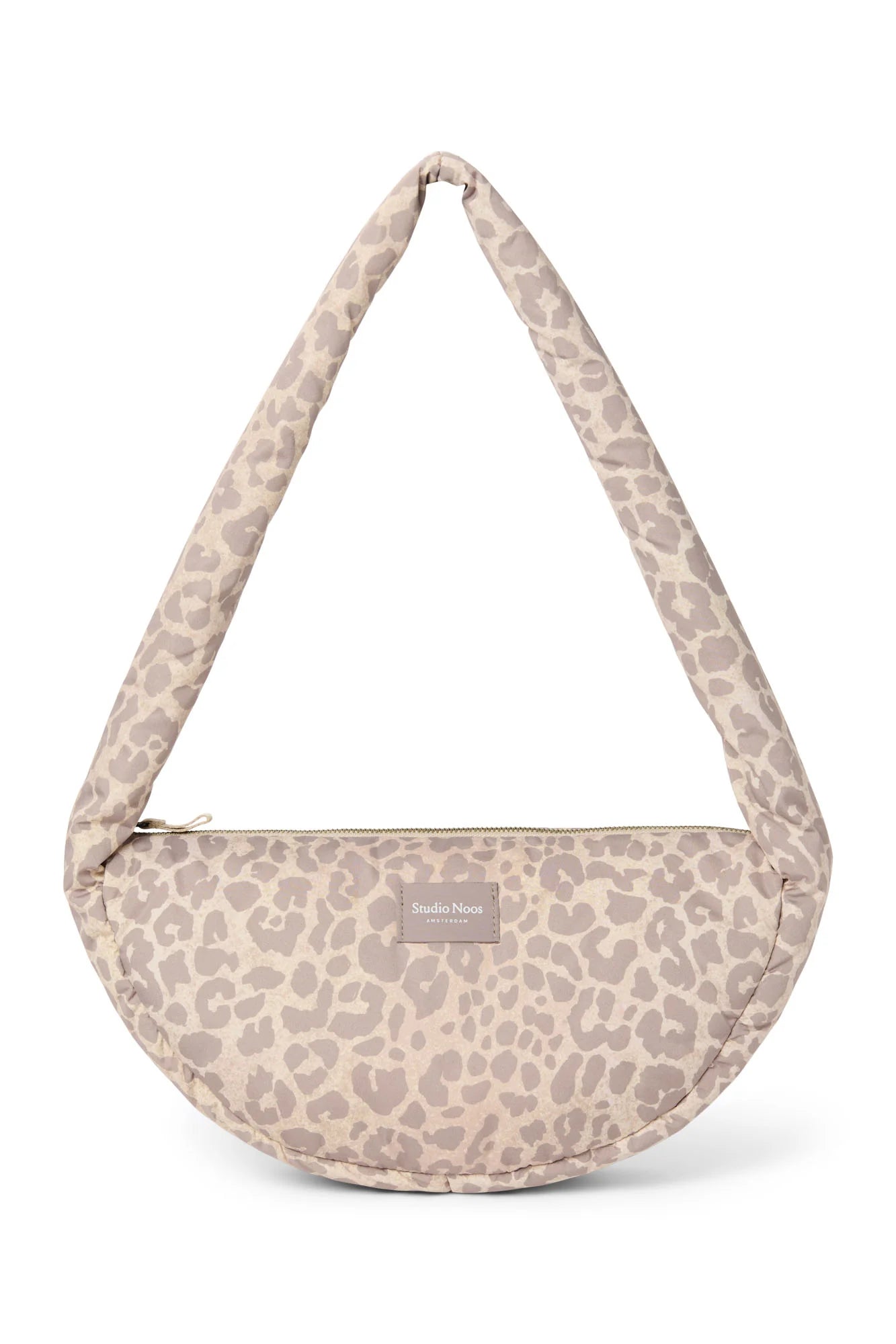 Studio Noos - Beige Leopard Puffy Mini-Umhängetasche