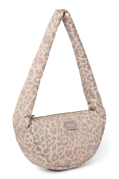 Studio Noos - Beige Leopard Puffy Mini-Umhängetasche