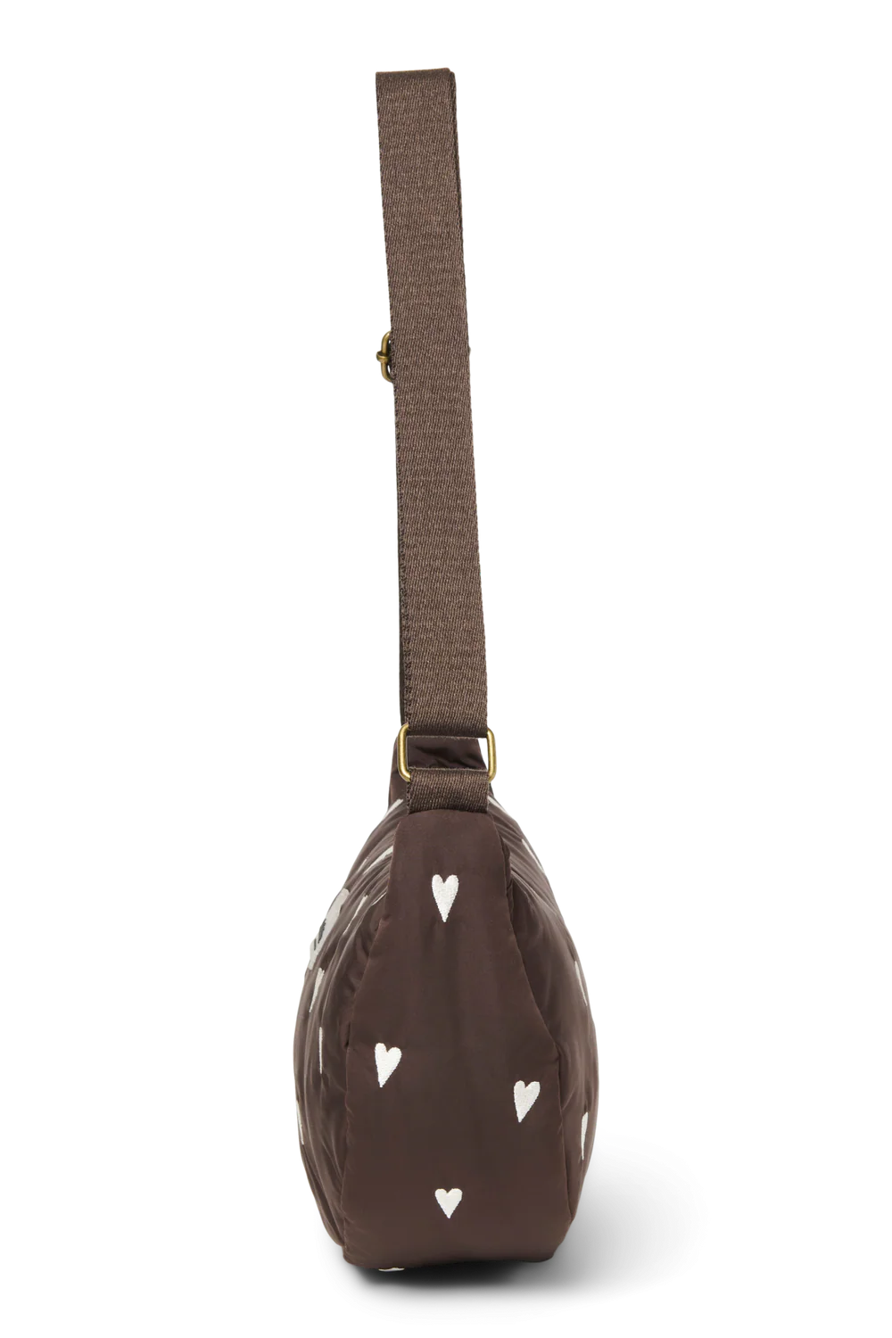 Studio Noos - Gürteltasche braun Herzen weiß