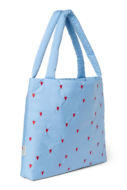 Studio Noos - Puffy Mom Bag Hellblau mit Herzen