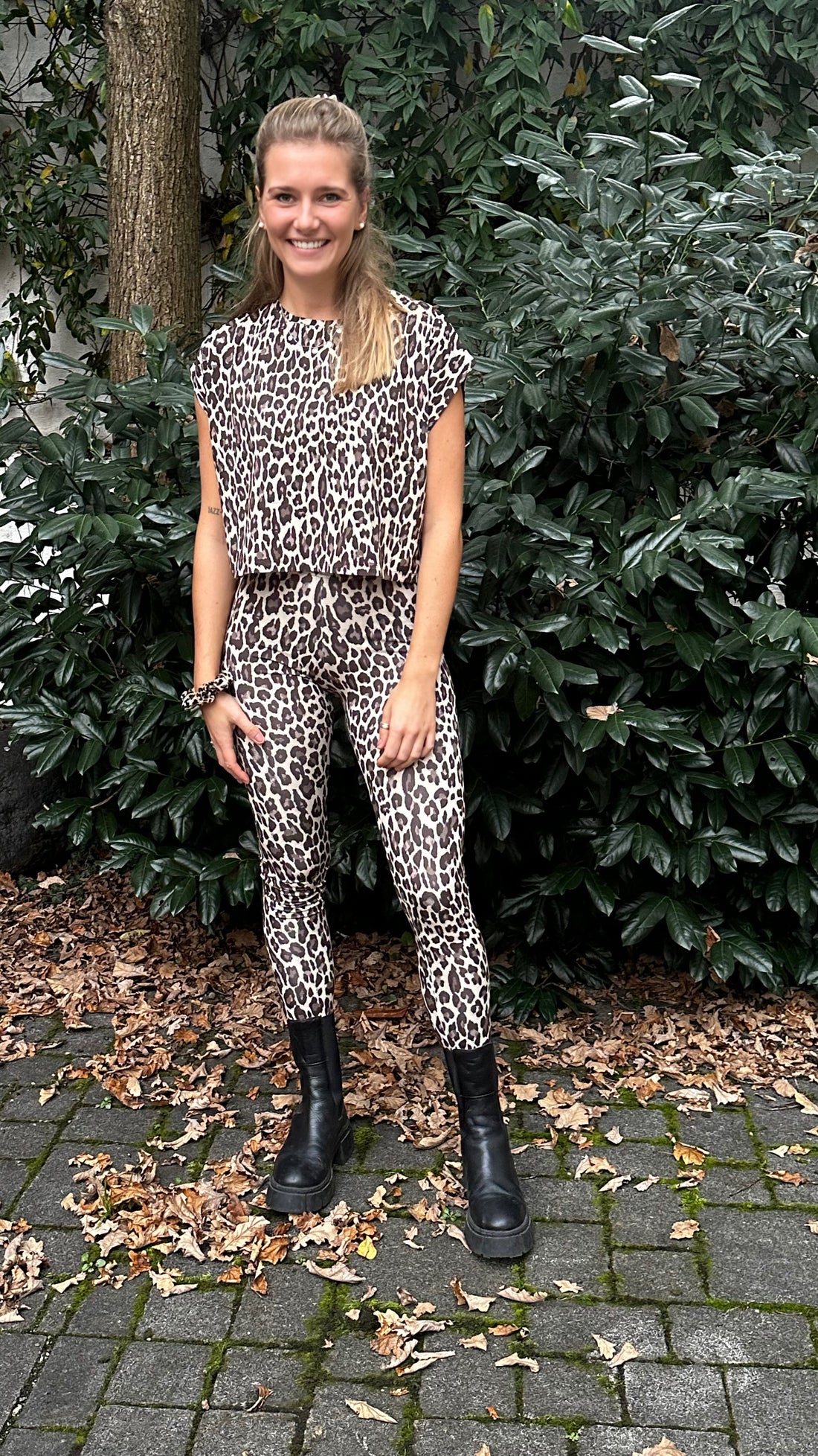 AURYN - Damen Bambus Leggings leoprint