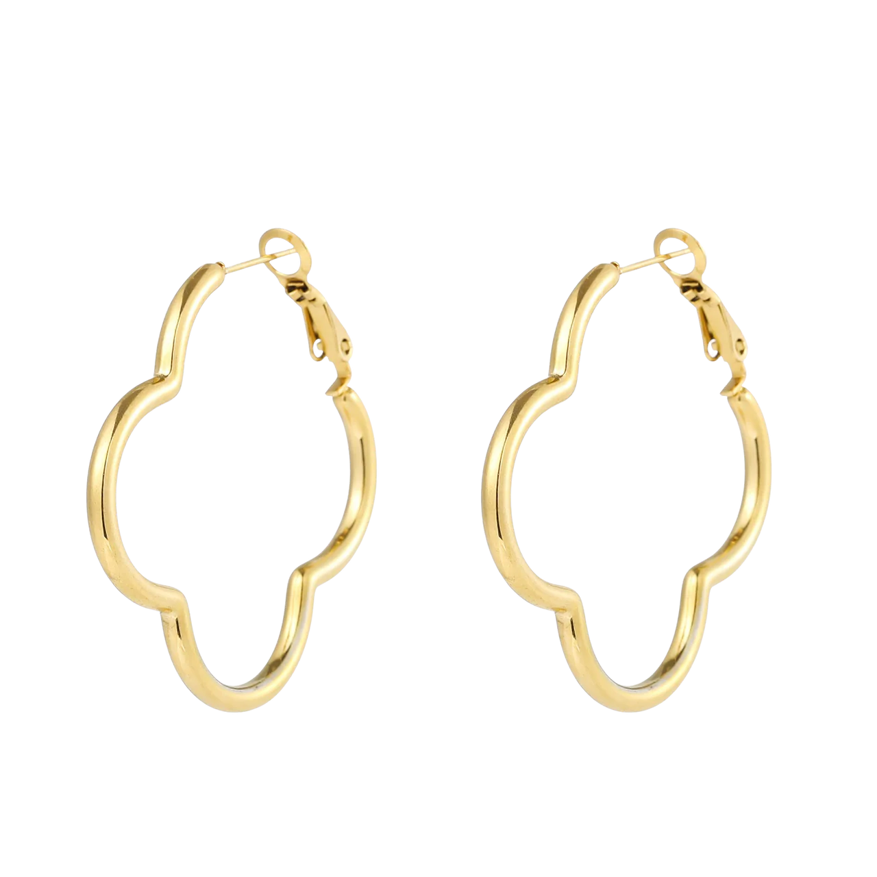 Vido - Ohrringe in gold Blumen-Form für Frauen/Damen