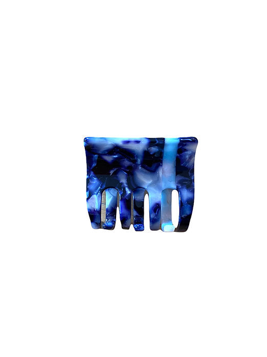 Von Rike - Haarklammern blau marmoriert - Streifen mint