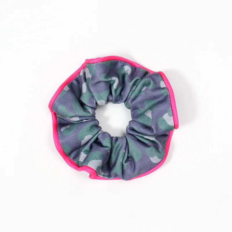 Von Rike - Scrunchi - Haargummi blau mit pink