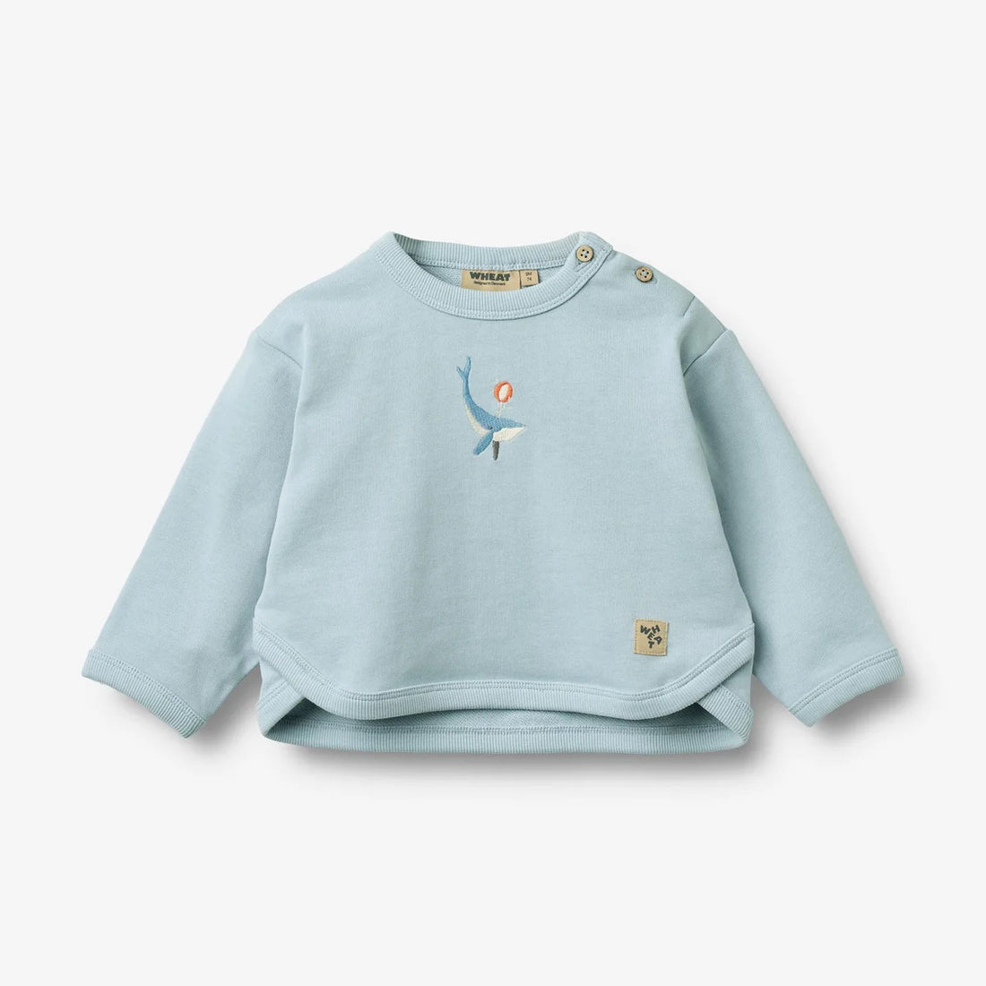 Wheat - Baby Langarmshirt "Emery" blau