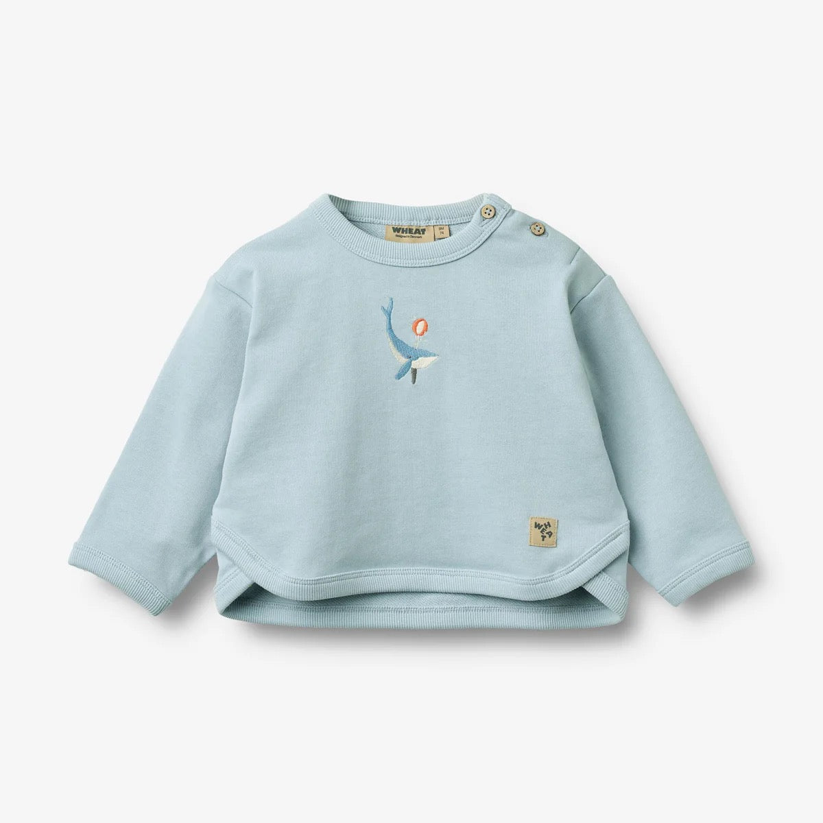 Wheat - Baby Langarmshirt "Emery" blau