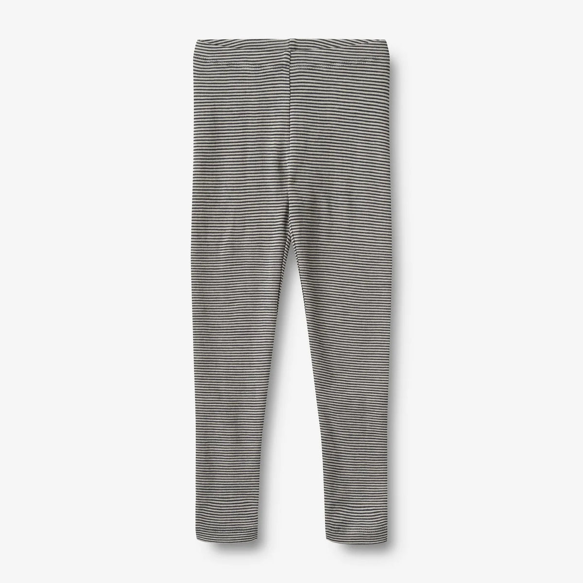 Wheat - Kinder Leggings Agi Wolle Streifen grau/blau