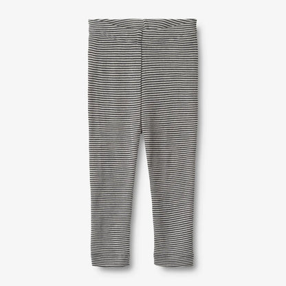 Wheat - Baby Leggings Agi Wolle Streifen grau/blau