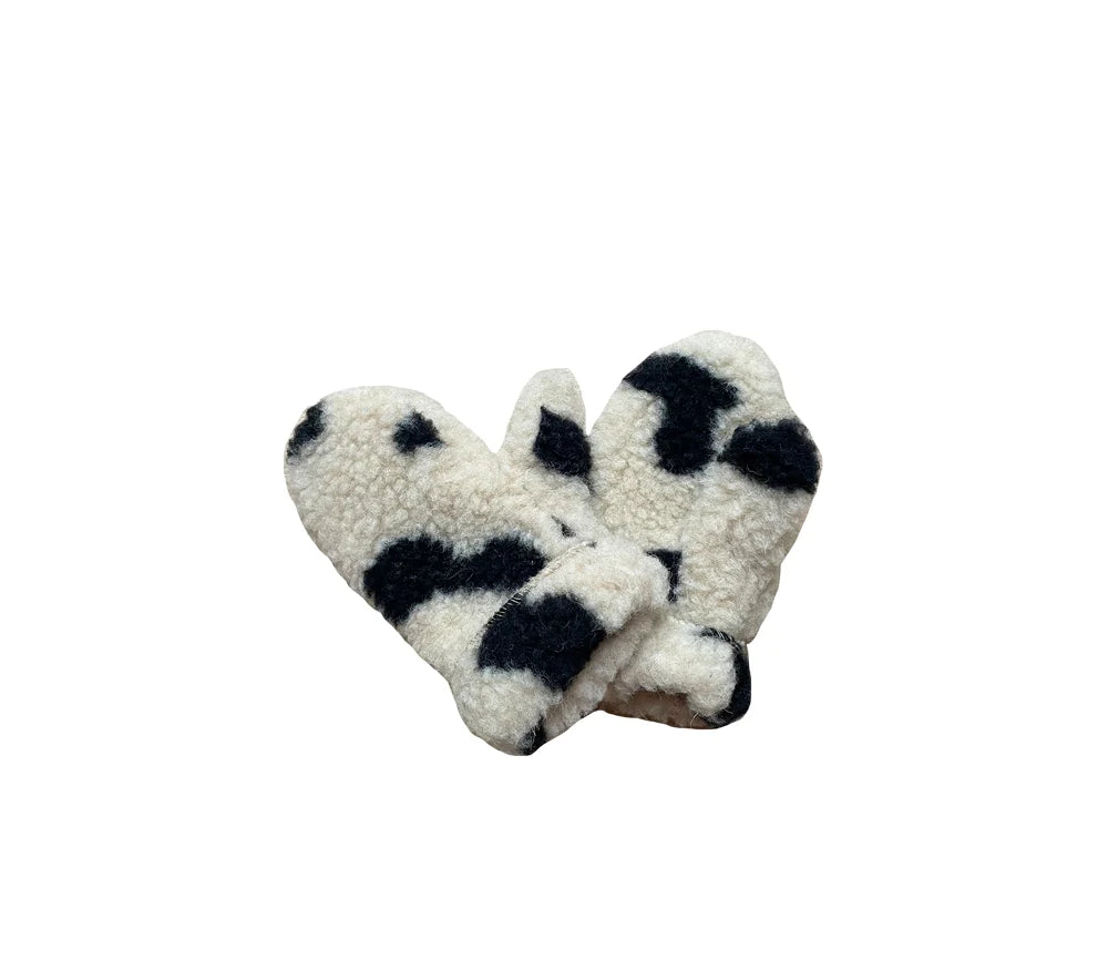 Alwero - Kinder Handschuhe Biowolle Leo Gepard