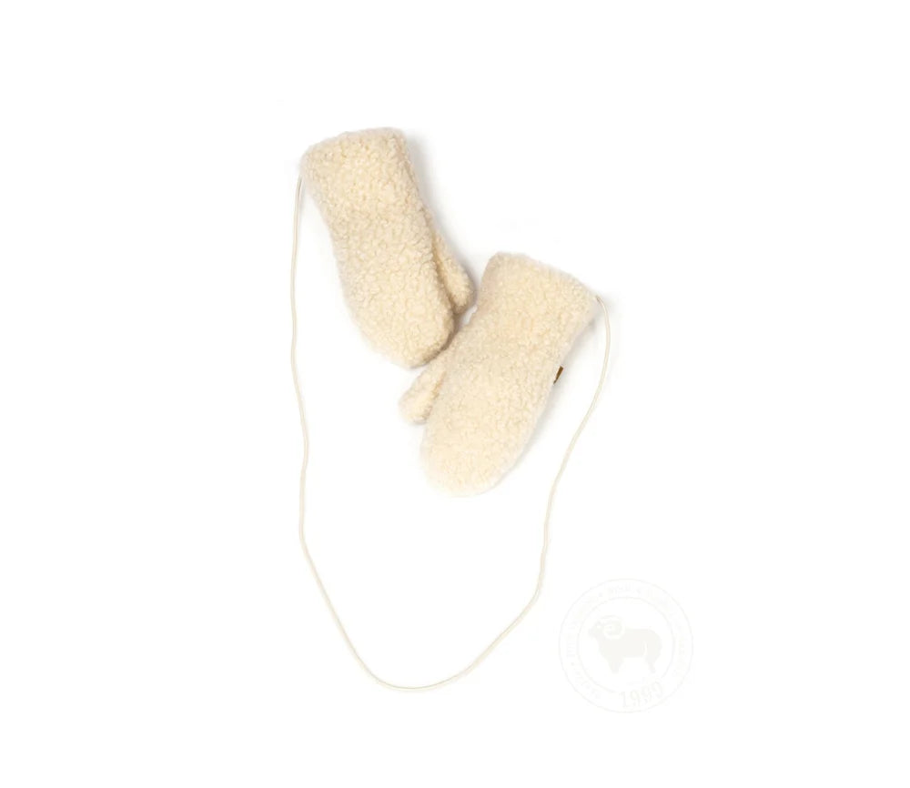 Alwero - Kinder Handschuhe Biowolle natur