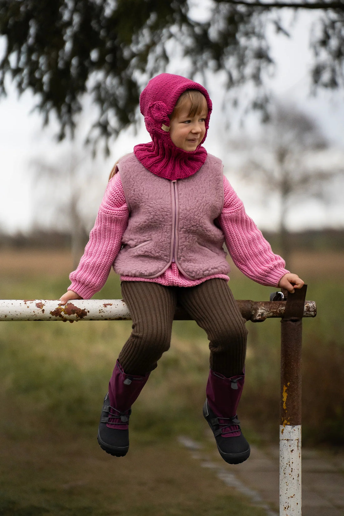 Alwero - Kinder Wollweste POS pink