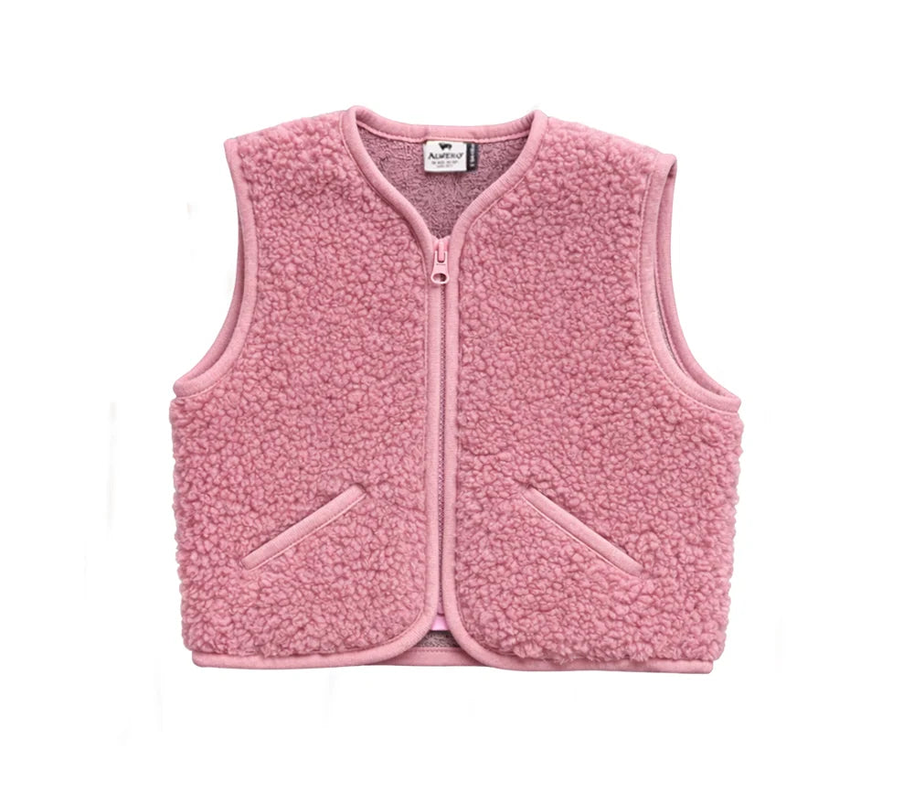 Alwero - Kinder Wollweste POS pink
