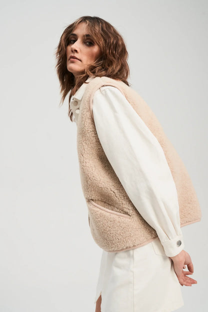 Alwero - Damen Wollweste POS beige