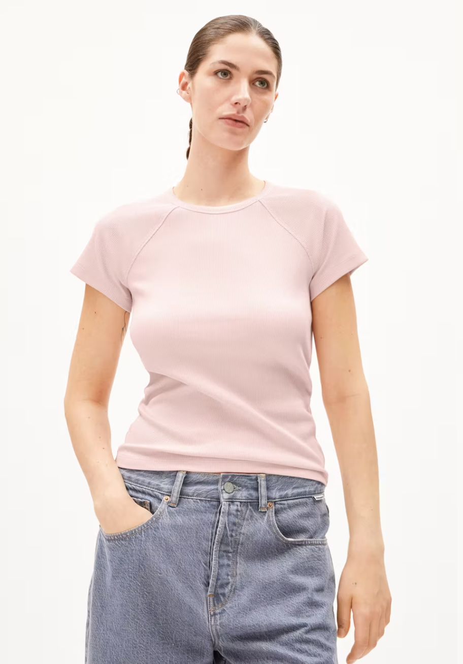 Armedangels - T-Shirt Hanjaa Baumwolle (bio) rosa