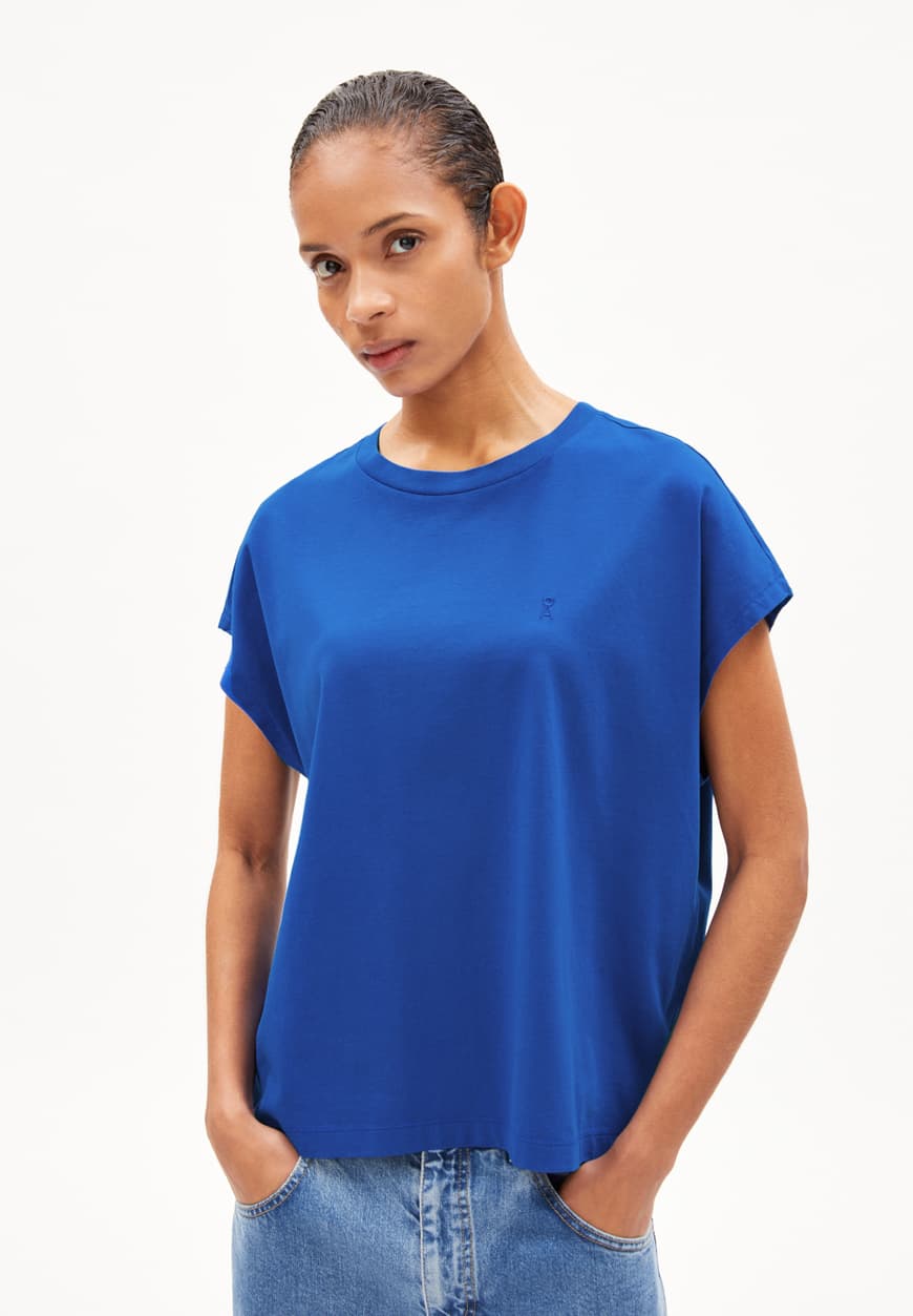 Armedangels -  T-Shirt INAARA Biobaumwolle blau