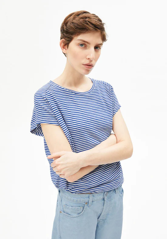 Armedangels - T-shirt blau gestreift für Frauen 