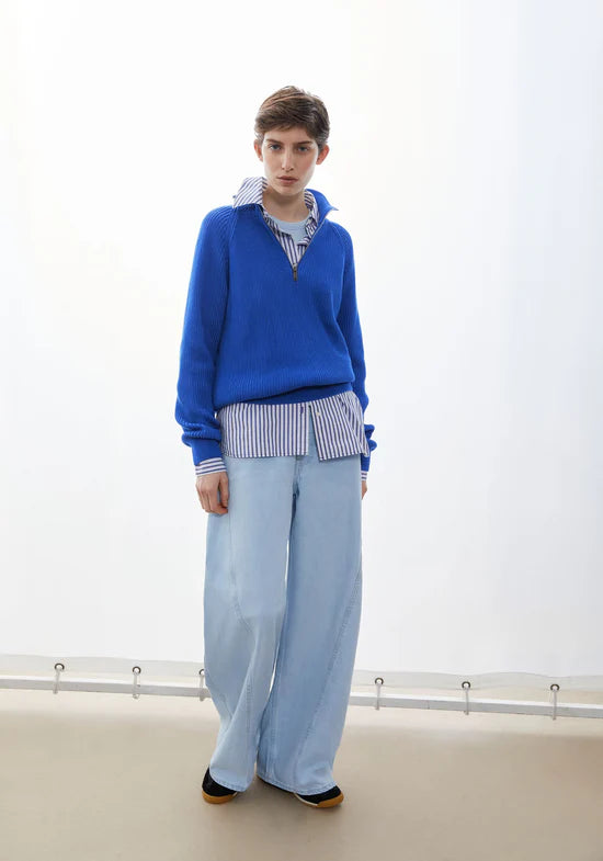 Armedangels - Strickpullover mit Reißverschluss blau für Frauen