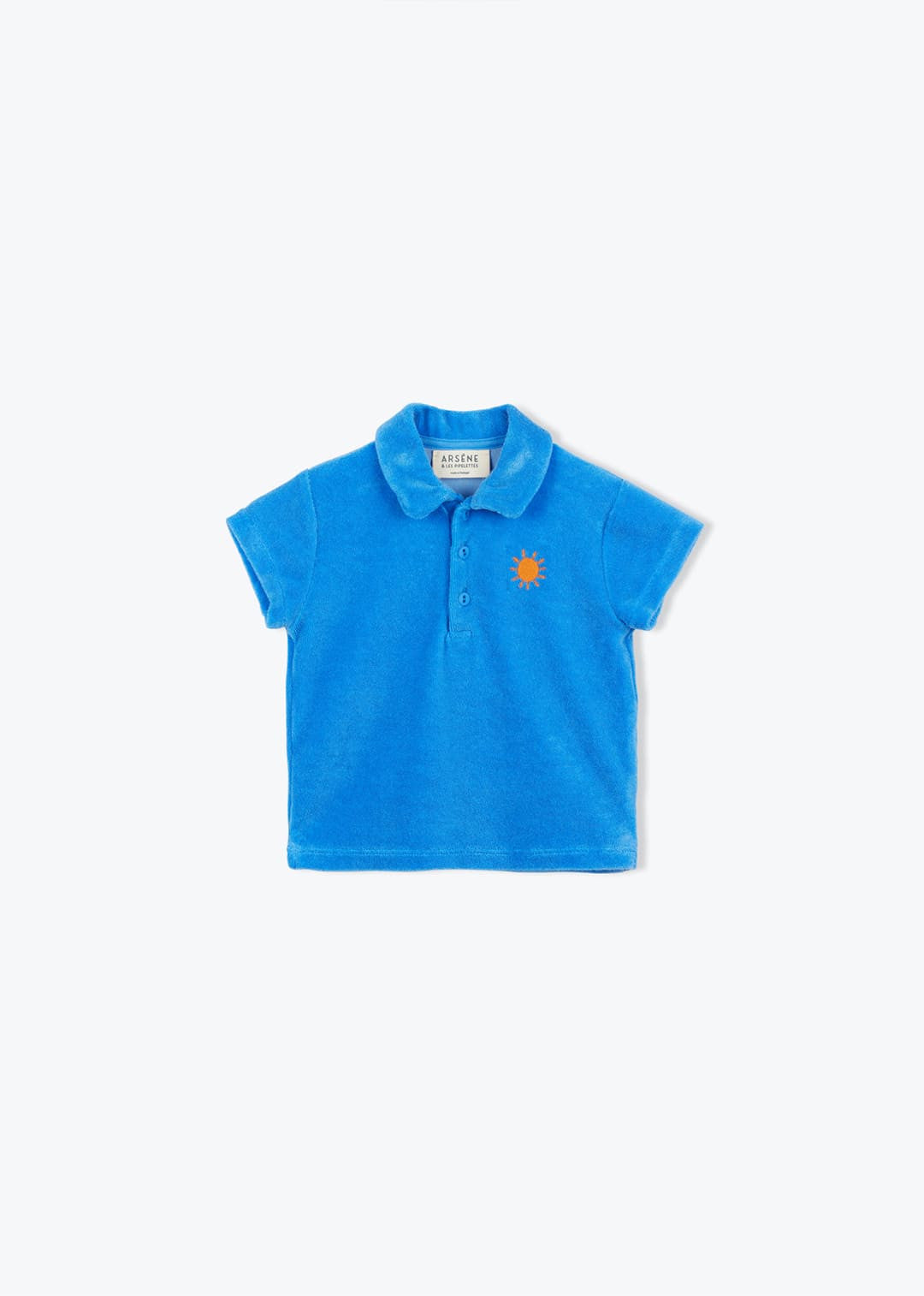 Baby Polo T-Shirt aus Frottee in blau von Arsène et les Pipelettes.